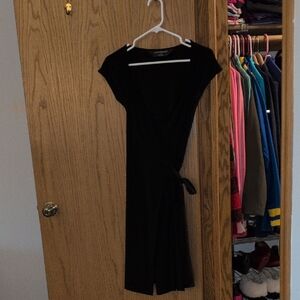 Norma Kamali Black Sheath Midi Dress